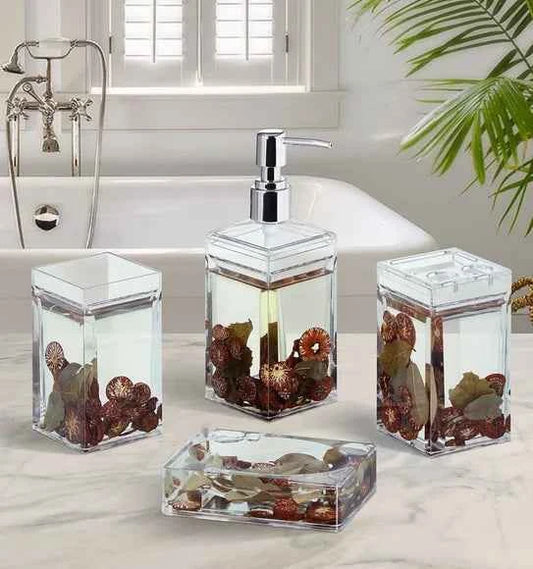 Obsessions Agua Acrylic Bathroom Set, Brown