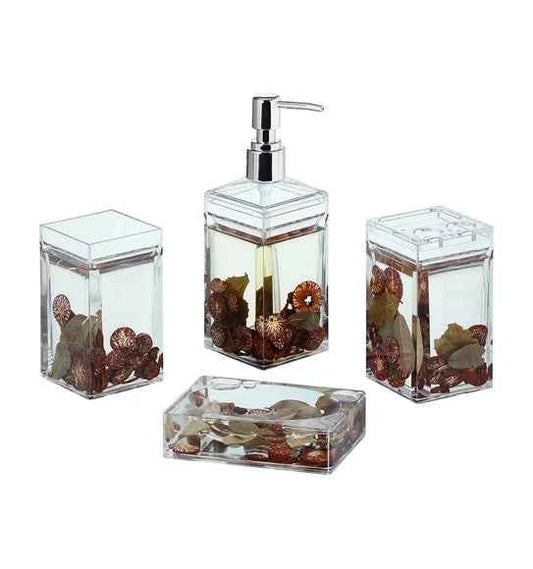 Obsessions Agua Acrylic Bathroom Set, Brown