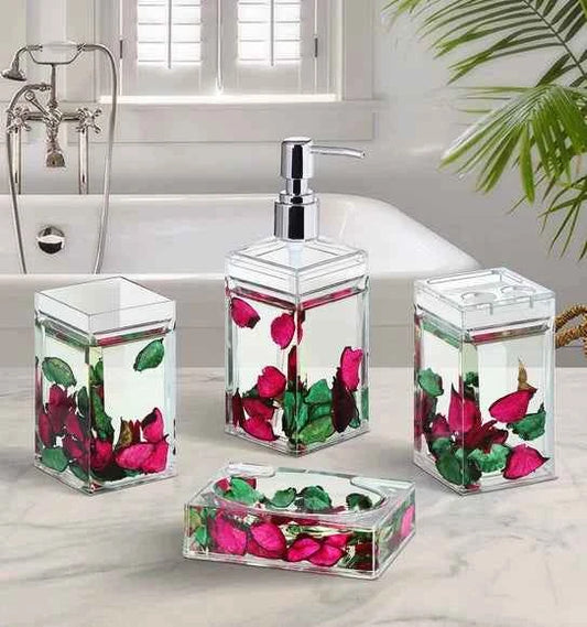 Obsessions Agua Acrylic Bathroom Set, Clear