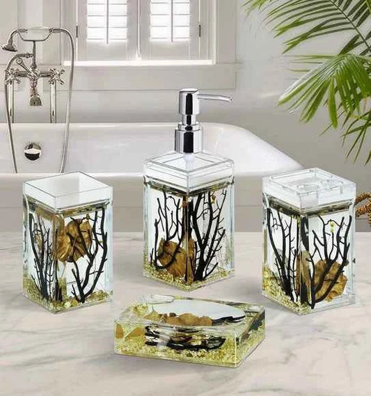 Obsessions Agua Acrylic Bathroom Set, Gold