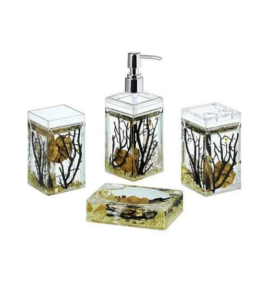 Obsessions Agua Acrylic Bathroom Set, Gold