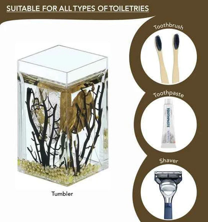 Obsessions Agua Acrylic Bathroom Set, Gold
