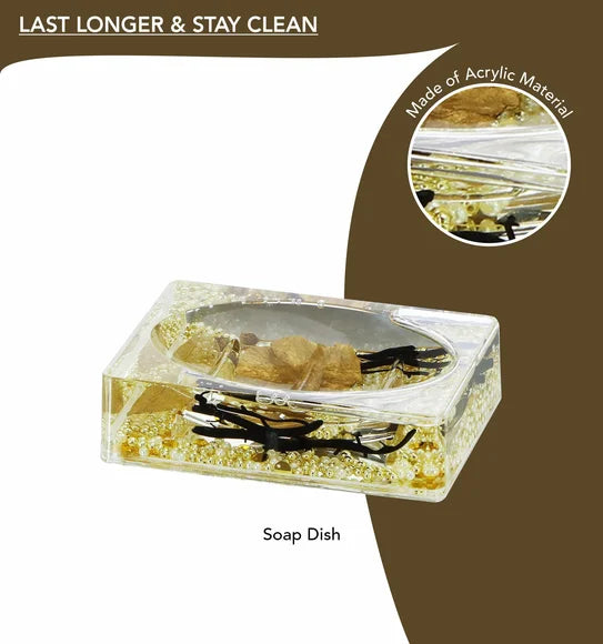 Obsessions Agua Acrylic Bathroom Set, Gold