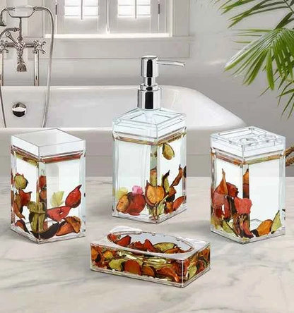 Obsessions Agua Acrylic Bathroom Set, Red