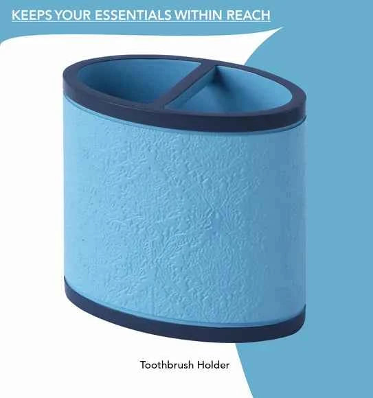 Obsessions Alvina Polyresin 4pc Bathroom Set, Teal