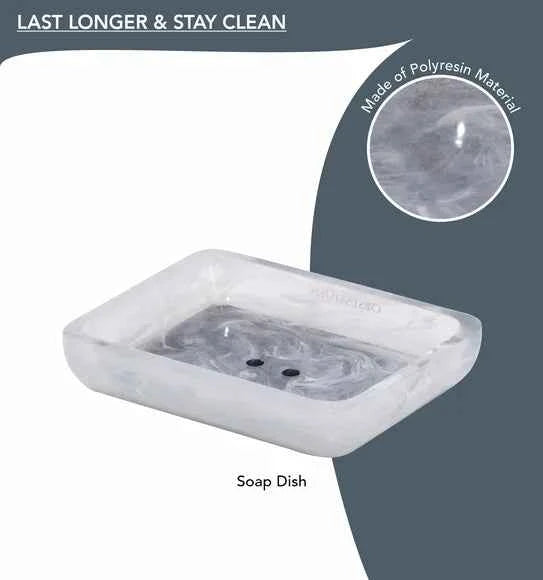 Obsessions Arsh Polyresin 4pc Bathroom Set, Black