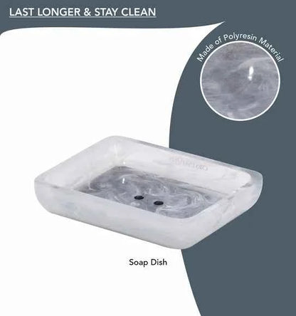 Obsessions Arsh Polyresin 4pc Bathroom Set, Black