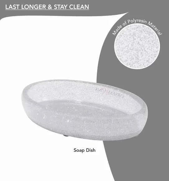 Obsessions Arsh Polyresin 4pc Bathroom Set, Silver