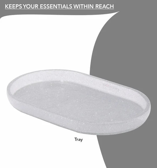 Obsessions Arsh Polyresin 4pc Bathroom Set, Silver