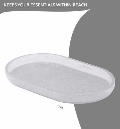 Obsessions Arsh Polyresin 4pc Bathroom Set, Silver