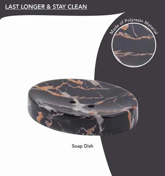 Obsessions Azure Polyresin 4pc Bathroom Set, Chocolate