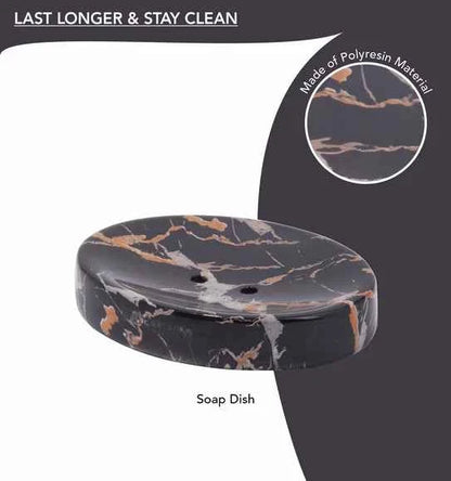 Obsessions Azure Polyresin 4pc Bathroom Set, Chocolate