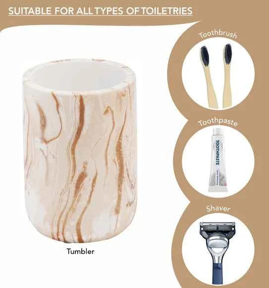 Obsessions Azure Polyresin 4pc Bathroom Set, Gold