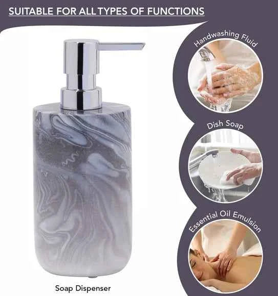 Obsessions Azure Polyresin 4pc Bathroom Set, Silver