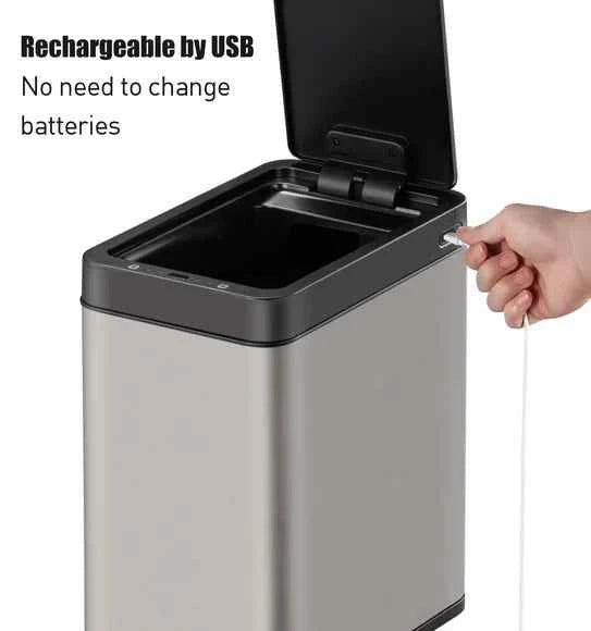 Obsessions Eko Bravia Sensor Bin 7L, Metallic