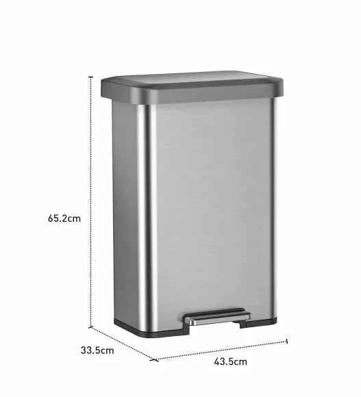 Obsessions Eko Cozy Dustbin 45L, Metallic