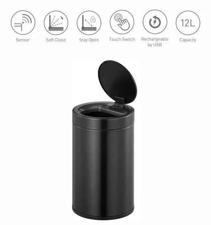 Obsessions Eko Docomo Sensor Bin 12L, Black