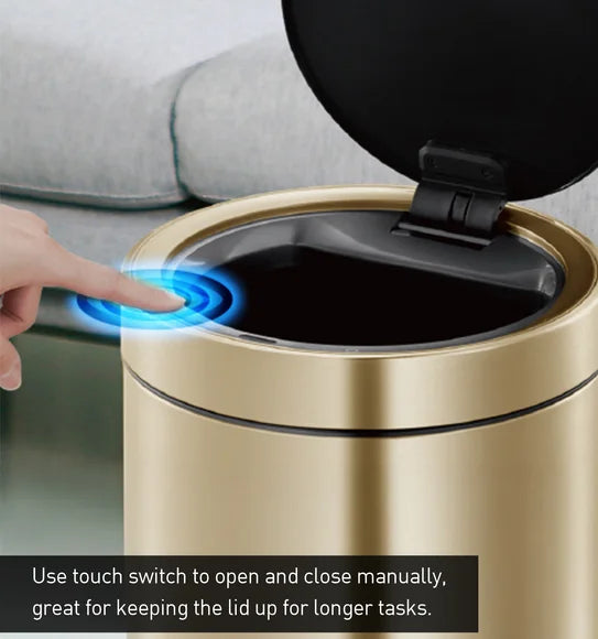 Obsessions Eko Docomo Sensor Bin 12L, Champagne Gold