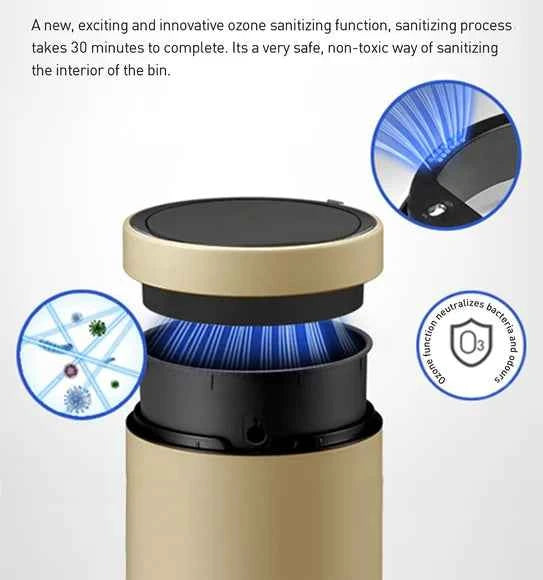 Obsessions Eko Docomo Sensor Bin 6L, Champagne Gold