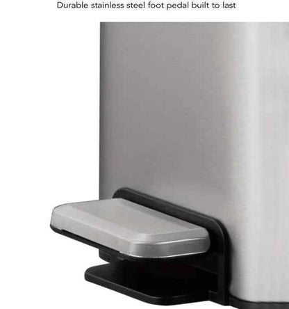 Obsessions Eko Eco Casa II Dustbin 3+3L, Metallic