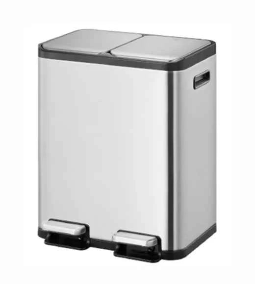 Obsessions Eko Eco Casa II Dustbin 30+30L, Metallic