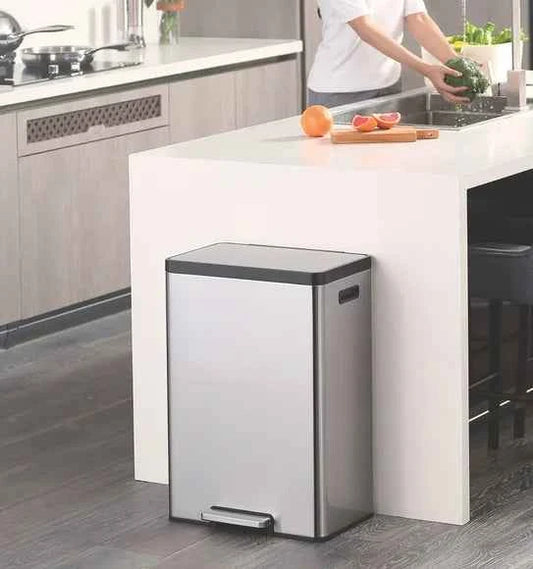 Obsessions Eko Eco Casa II Dustbin 45L, Metallic