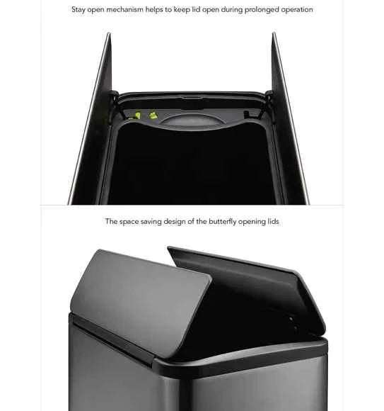 Obsessions Eko Eco Fly Dustbin 12L, Black