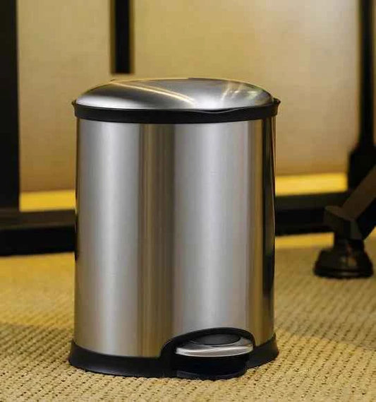 Obsessions Eko Ellipse Dustbin 6L, Metallic