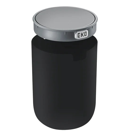 Obsessions Fandy Eko 9206 table dustbin, Black, top view of swing lid