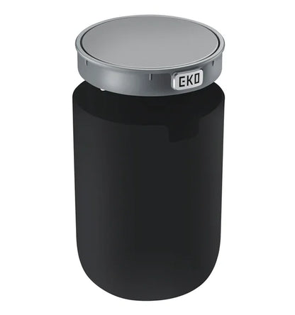 Obsessions Fandy Eko 9206 table dustbin, Black, top view of swing lid