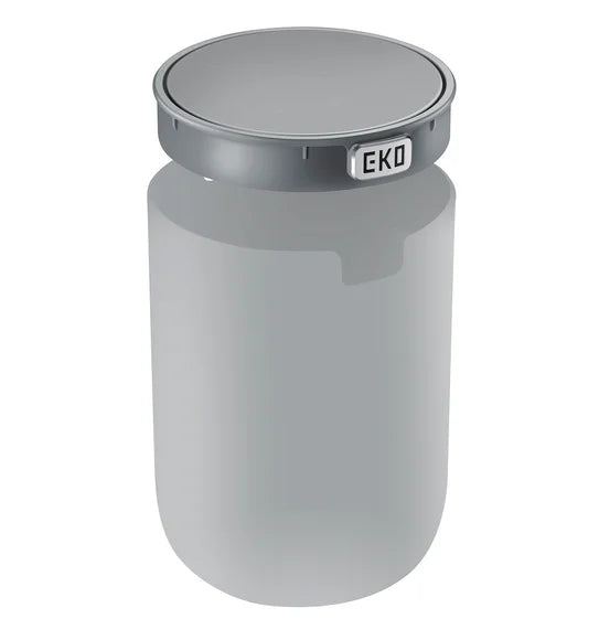 Obsessions Fandy Eko 9206 table dustbin, Grey, top view of swing lid