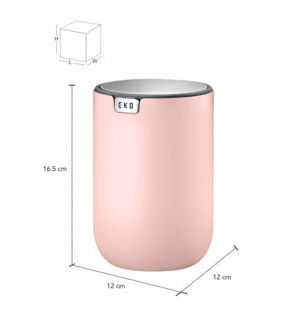 Obsessions Fandy Eko 9206 table dustbin, Pink, dimensions 12 x 12 x 16.5 cm