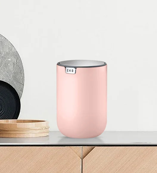 Obsessions Fandy Eko 9206 table dustbin, Pink, 1.5L, lifestyle counter view