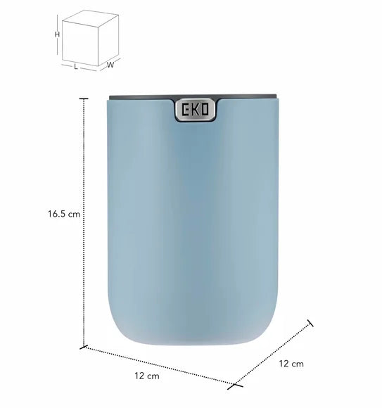Obsessions Fandy Eko 9206 table dustbin, Titanium Blue, dimensions 12 x 12 x 16.5 cm