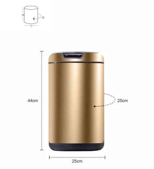Obsessions Eko Galleria Sensor Bin 12L, Champagne Gold
