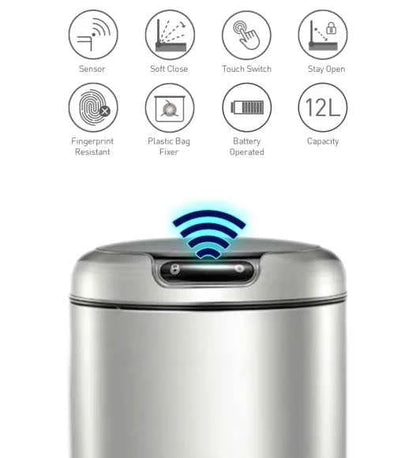Obsessions Eko Galleria Sensor Bin 12L, Metallic