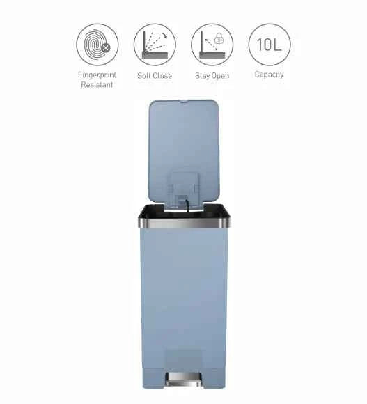 Obsessions Eko Hana Plastic Bin 10L, Blue