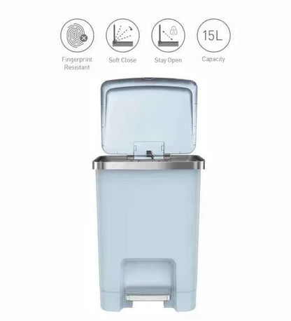 Obsessions Eko Hana Plastic Bin 15L, Blue