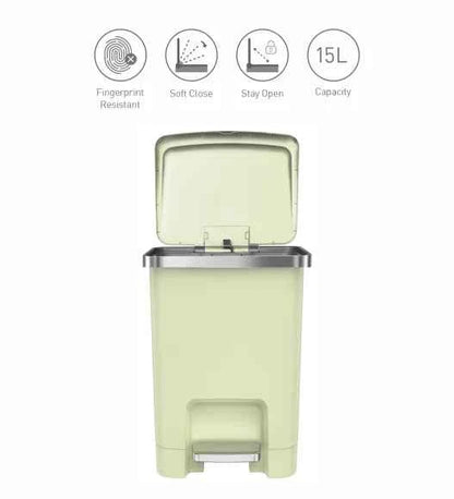 Obsessions Eko Hana Plastic Bin 15L, Green