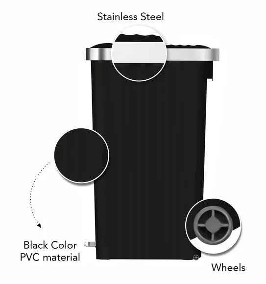 Obsessions Eko Hana Plastic Bin 70L, Black