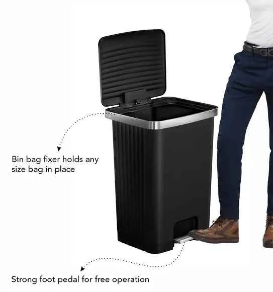 Obsessions Eko Hana Plastic Bin 70L, Black