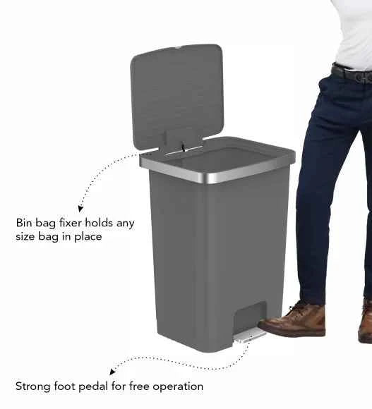 Obsessions Eko Hana Plastic Bin 70L, Grey