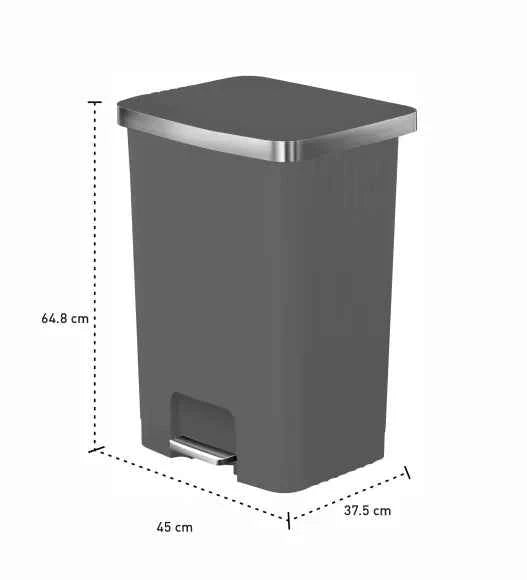 Obsessions Eko Hana Plastic Bin 70L, Grey