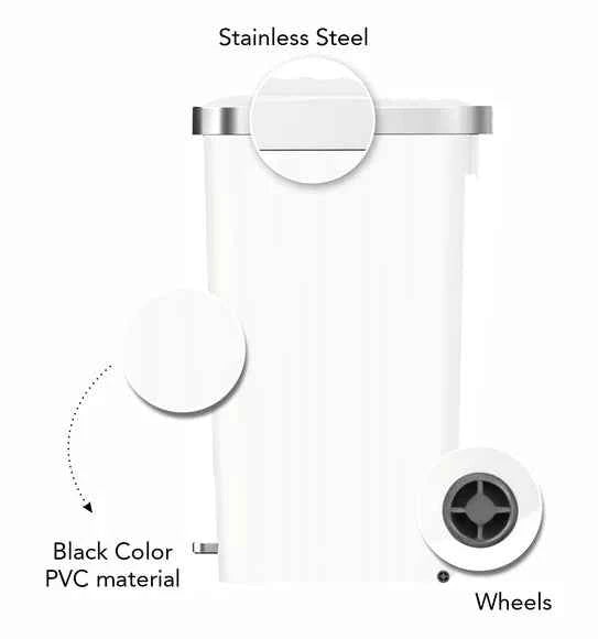 Obsessions Eko Hana Plastic Bin 70L, White