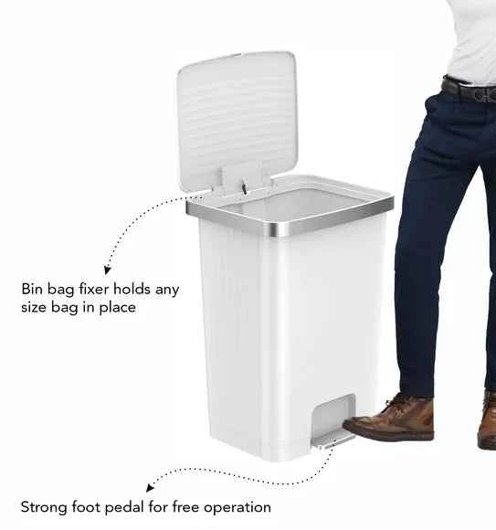 Obsessions Eko Hana Plastic Bin 70L, White