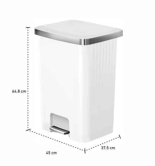 Obsessions Eko Hana Plastic Bin 70L, White