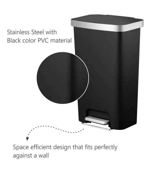 Obsessions Eko Hana Eco Slim Commercial Bin 45L, Black