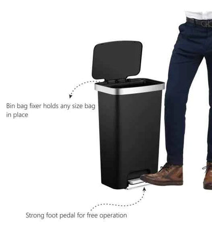 Obsessions Eko Hana Eco Slim Commercial Bin 45L, Black