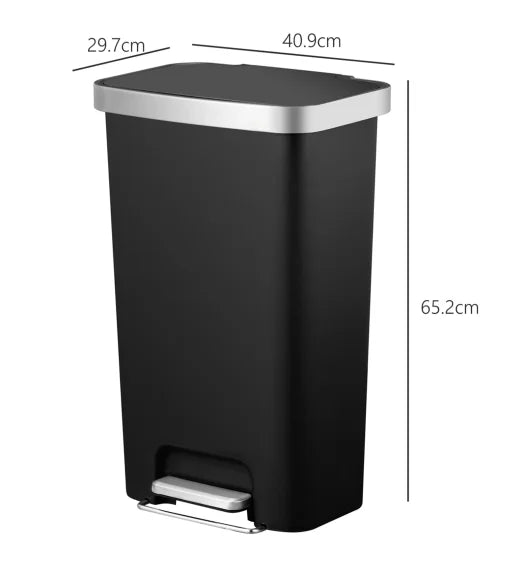 Obsessions Eko Hana Eco Slim Commercial Bin 45L, Black
