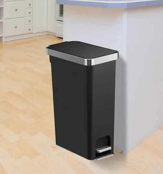 Obsessions Eko Hana Slim Plastic Bin 40L, Black